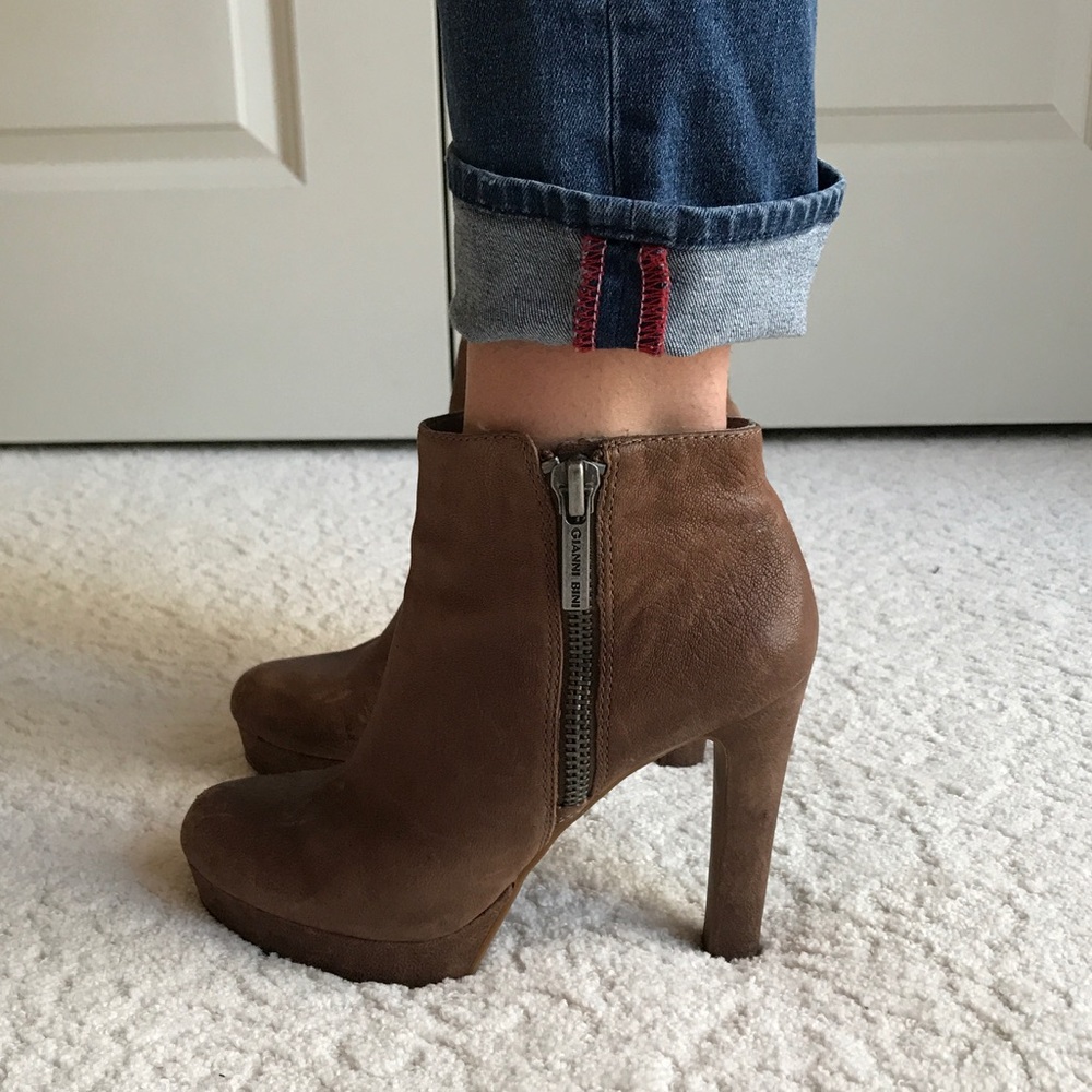 GIANNI BINI leather booties